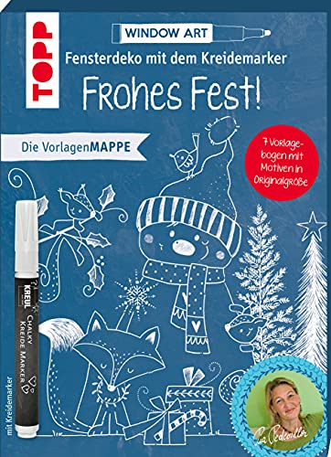 Vorlagenmappe Fensterdeko mit dem Kreidemarker - Frohes Fest! inkl. Original Kreidemarker von Kreul: 7 Vorlagenbogen mit Motiven in Originalgröße plus sämtliche Motive als Download Vorlagenmappe Fensterdeko mit dem Kreidemarker - Frohes Fest! inkl. Original Kreidemarker von Kreul: 7 Vorlagenbogen mit Motiven in Originalgröße plus sämtliche Motive als Download