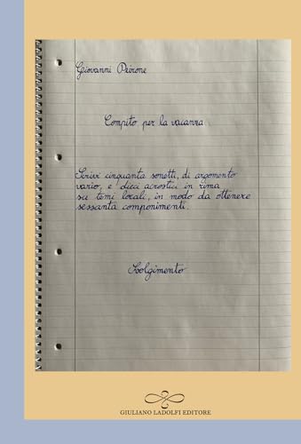 Compito per la vacanza (Perle. Poesia) von Giuliano Ladolfi Editore