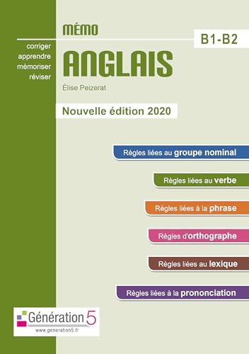 Mémo anglais B1-B2 (lycée) - édition 2020