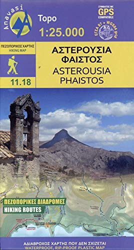 Wanderkarte Asterousia, Phaistos: Hiking Routes. Waterproof, rip-proof plastic map. GPS compatible. GGRS 87 + WGS 84 grid Wanderkarte Asterousia, Phaistos: Hiking Routes. Waterproof, rip-proof plastic map. GPS compatible. GGRS 87 + WGS 84 grid