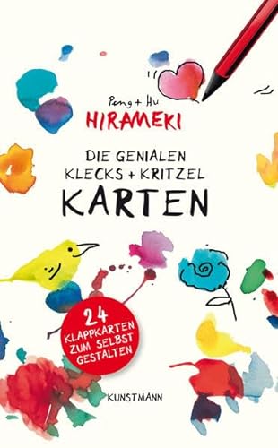 Die genialen Hirameki.Klecks+Kritzel-Karten: 24 Klapp-Karten mit Umschlägen zum Selbstgestalten von Kunstmann, A