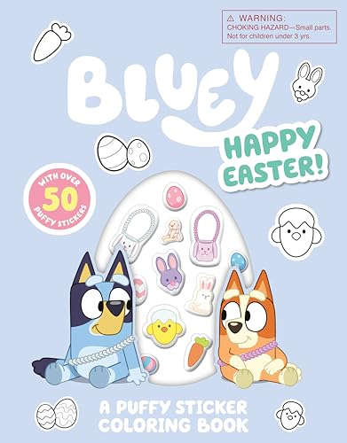 Bluey: Happy Easter! a Puffy Sticker Coloring Book: With Over 50 Puffy Stickers von Unknown