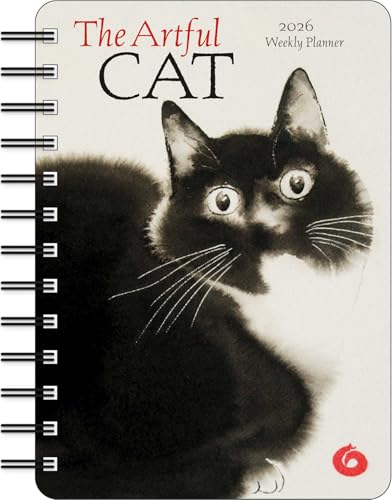 The Artful Cat 2026 Weekly Planner Calendar: Brush and Ink Watercolor Paintings von Amber Lotus Publishing