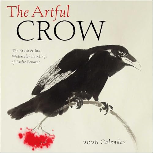 The Artful Crow 2026 Wall Calendar: Brush & Ink Watercolor Paintings von Amber Lotus Publishing