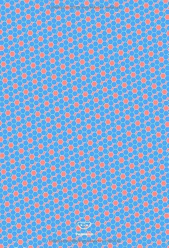 PepMelon: Gepunktetes Notizbuch / Dotted bullet journal notebook A5 paper block - 108 Seiten Tagebuch, dot points grid / gepunktetes Papier, Notizbuch ... (matt), Fliesenmuster Blau und Koralle (Tile