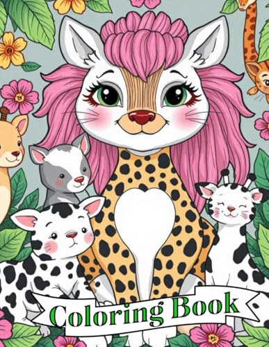 Animal Wonderland: a coloring book with 75 Illustrations of Delightful Creatures for Kids and Adults (Coloring books for Kids, Teens and Adults)
