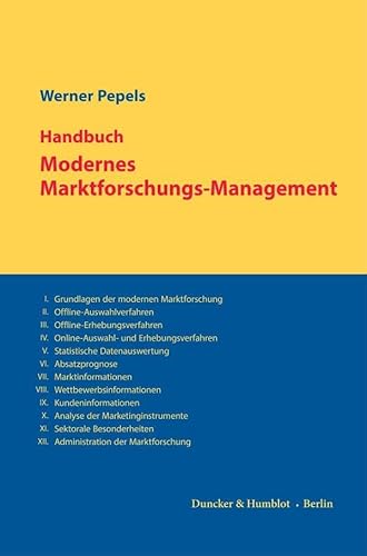 Handbuch Modernes Marktforschungs-Management. von Duncker & Humblot GmbH