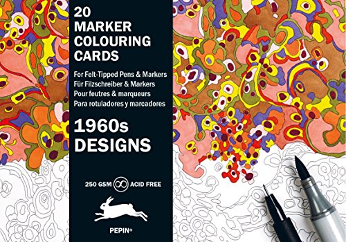 1960s Design: Marker Colouring Postcards von Pepin Press B.V., The