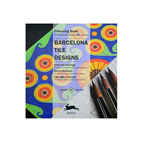 Barcelona Tile Designs: Colouring Cards / Karten-Sets zum Ausmalen von Pepin Press