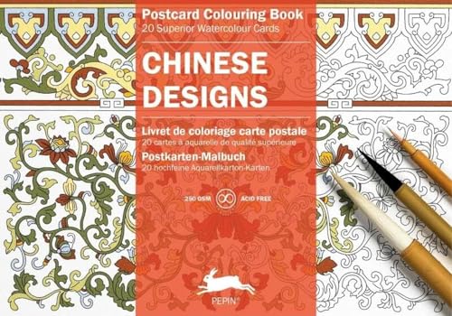 Chinese Designs: Postcard Colouring Book / Postkarten - Malbuch von Pepin Press