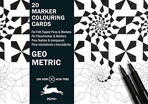 Geometric: Marker Colouring Postcards