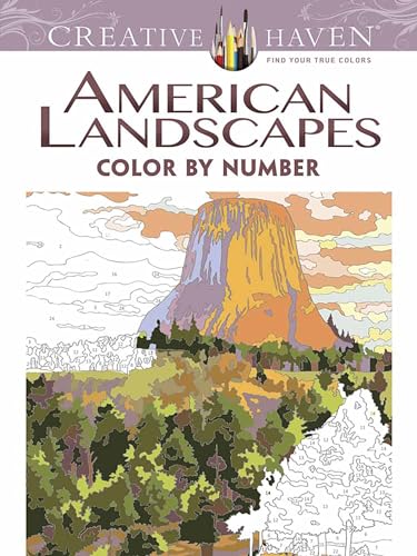 American Landscapes Color by Number Adult Coloring Book (Creative Haven) von Dover Publications