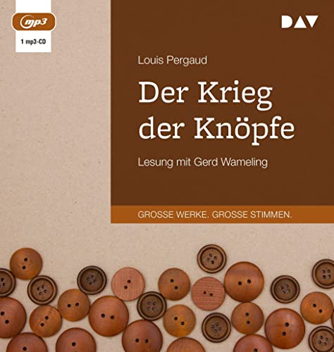 Der Krieg der Knöpfe: Lesung mit Gerd Wameling (1 mp3-CD) von Der Audio Verlag