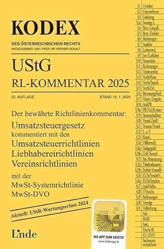 KODEX UStG-Richtlinien-Kommentar 2025 (Kodex des Österreichischen Rechts) von Linde Verlag Ges.m.b.H.