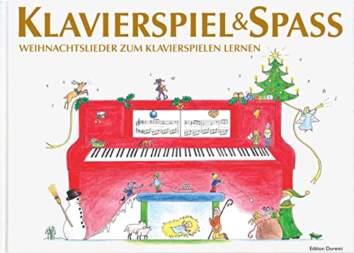 Klavierspiel & Spaß - Weihnachtslieder zum Klavierspielen lernen: inkl. Tastenschablone (passend für alle Klaviere/Keyboards mit normaler Tastengröße)