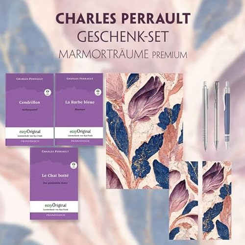 Charles Perrault Geschenkset - 3 Bücher (mit Audio-Online) + Marmorträume Schreibset Premium: Charles Perrault Geschenkset - 3 Bücher (mit ... von Ilya Frank - Französisch: Französisch)