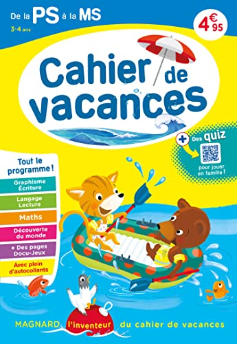 Cahier de vacances 2024, de la PS vers la MS 3-4 ans: Magnard, l’inventeur du cahier de vacances
