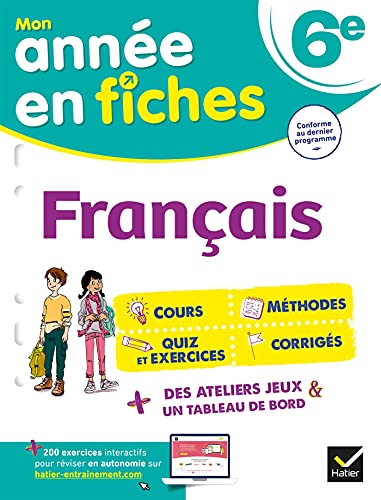 Français 6e (fiches de révision & exercices): tout le programme de 6e en fiches