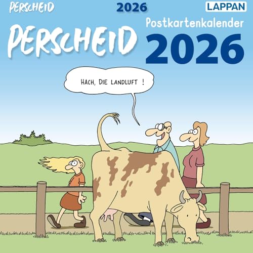 Perscheid Postkartenkalender 2026: Wochenkalender mit Perscheid-Cartoons – zum Aufhängen, Hinstellen oder Verschicken | Tischkalender mit 53 ... von Martin Perscheid (Perscheids Abgründe) von Lappan