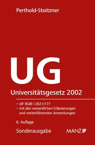 Universitätsgesetz 2002 (Sonderausgabe) von MANZ Verlag Wien