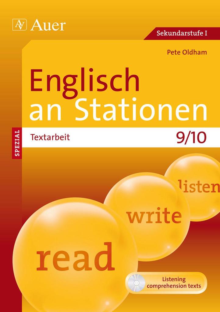 Englisch an Stationen Spezial Textarbeit 9/10 von Auer Verlag i.d.AAP LW