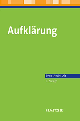 Aufklärung: Lehrbuch Germanistik von J.B. Metzler