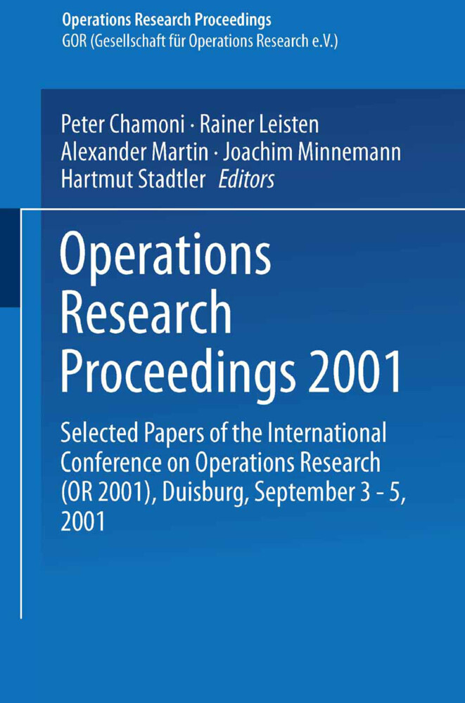 Operations Research Proceedings 2001 von Springer Berlin Heidelberg