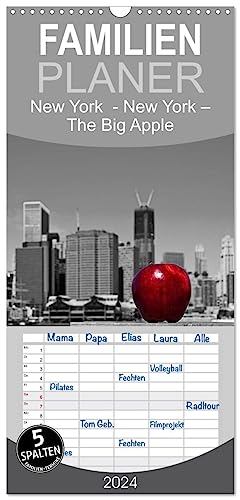 Familienplaner 2024 - New York – The Big Apple mit 5 Spalten (Wandkalender, 21 cm x 45 cm) CALVENDO