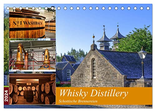 Whisky Distillery - Schottische Brennereien (Tischkalender 2024 DIN A5 quer), CALVENDO Monatskalender von CALVENDO