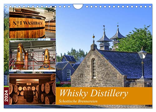 Whisky Distillery - Schottische Brennereien (Wandkalender 2024 DIN A4 quer), CALVENDO Monatskalender von CALVENDO