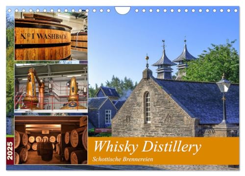Whisky Distillery - Schottische Brennereien (Wandkalender 2025 DIN A4 quer), CALVENDO Monatskalender