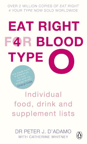 Eat Right for Blood Type O: Maximise your health with individual food, drink and supplement lists for your blood type Eat Right for Blood Type O: Maximise your health with individual food, drink and supplement lists for your blood type