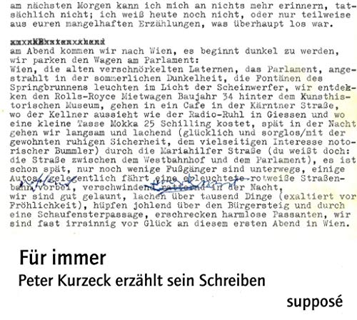 Für immer: Peter Kurzeck erzählt sein Schreiben