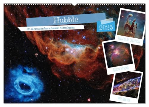 Hubble - 35 Jahre atemberaubende Aufnahmen (Wandkalender 2025 DIN A2 quer), CALVENDO Monatskalender von CALVENDO
