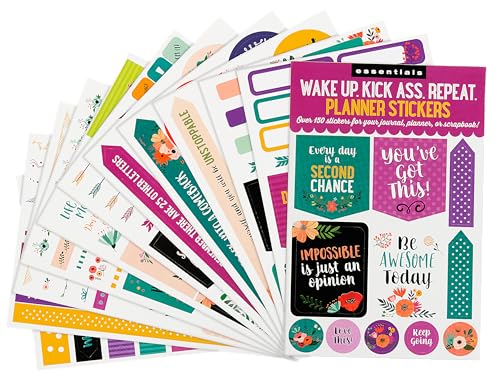 Essentials Wake Up, Kick Ass, Repeat. Planner Stickers