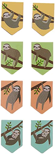 Sloths I-clips Magnetic Page Markers: Set of 8 Magnetic Bookmarks