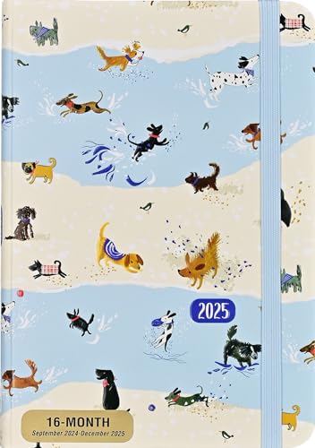 2025 Playful Pups Weekly Planner (16 months, Sept 2024 to Dec 2025)