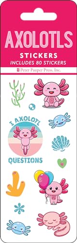 Axolotls Sticker Set (Over 80 Stickers) von Peter Pauper Press