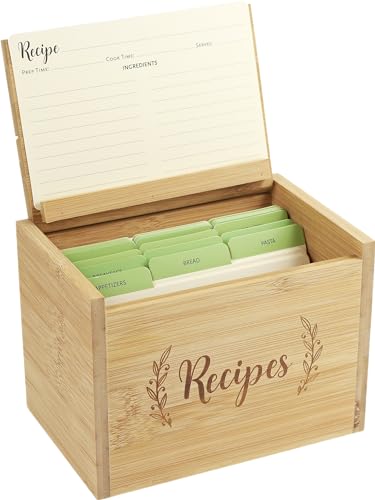 Bamboo Recipe Box Set Bamboo Recipe Box Set