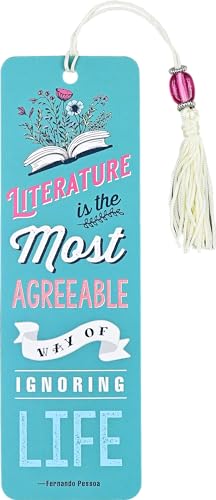 Literature is the Most Agreeable Way of Ingnoring Life Beaded Bookmark von Peter Pauper Press