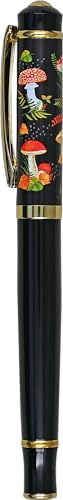 Mushrooms Fountain Pen with Fine Nib (includes black ink cartridge and piston coverter) von Peter Pauper Press