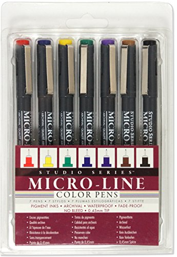 Studio Series Colored Micro-line Pen Set: Includes 7 Pens von Peter Pauper Press