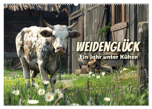 Weidenglück: Ein Jahr unter Kühen (Wandkalender 2025 DIN A2 quer), CALVENDO Monatskalender