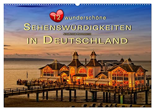 12 wunderschöne Sehenswürdigkeiten in Deutschland (Wandkalender 2024 DIN A2 quer), CALVENDO Monatskalender
