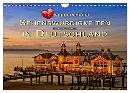 12 wunderschöne Sehenswürdigkeiten in Deutschland (Wandkalender 2024 DIN A4 quer), CALVENDO Monatskalender von CALVENDO