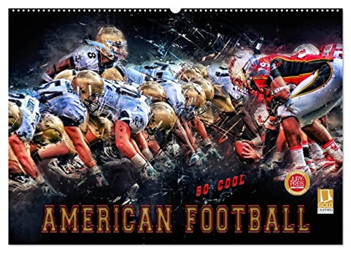 American Football - so cool (Wandkalender 2025 DIN A2 quer), CALVENDO Monatskalender von CALVENDO