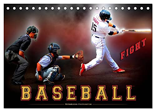 Baseball - Fight (Tischkalender 2024 DIN A5 quer), CALVENDO Monatskalender von CALVENDO