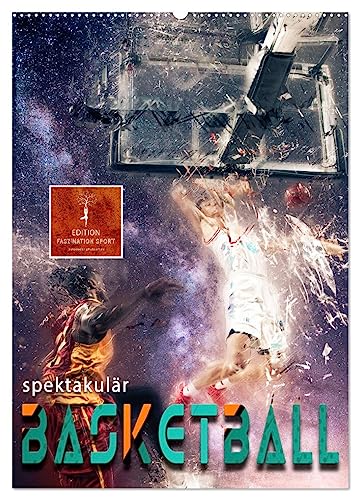 Basketball spektakulär (Wandkalender 2024 DIN A2 hoch), CALVENDO Monatskalender