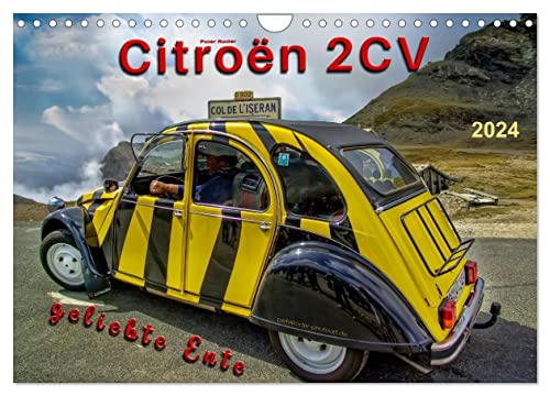 Citroën 2CV - geliebte Ente (Wandkalender 2024 DIN A4 quer), CALVENDO Monatskalender