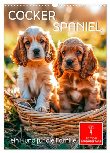 Cocker Spaniel - ein Hund für die Familie (Wandkalender 2025 DIN A3 hoch), CALVENDO Monatskalender von CALVENDO